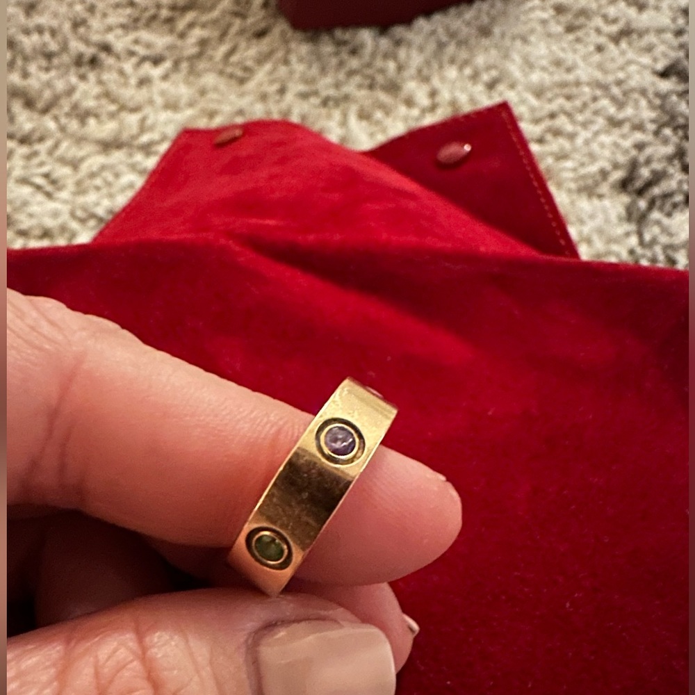 Authentic Cartier sapphire love ring